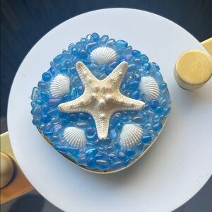 Starfish and Shell mermaid compact mirror